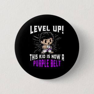 Kids Karate Uniform Purple Belt Award T Shirt Gift 2 Inch Round Button