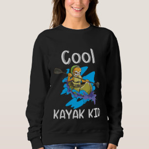 Kids Kayak River Rafting Kids Gift Canoe Cat for S Sweatshirt