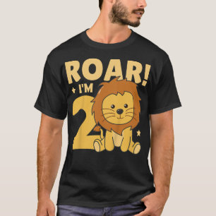 Kids Kids 2nd Birthday Lion 2 Years Old Cub Lion T-Shirt