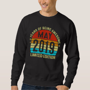 Kids Kids 3 Year Old May 2019 3rd Birthday Sweatshirt