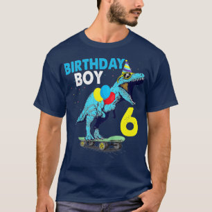 Kids Kids 6th Birthday Dinosaur T Rex for 6 Year T-Shirt