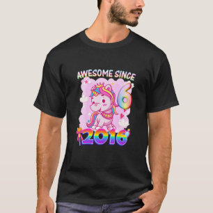 Kids Kids 6Th Birthday Party Unicorn Girl 6 Years T-Shirt