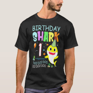 Kids Kids Baby Shark 1 Years Old 1st Birthday Doo  T-Shirt
