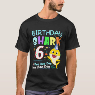 Kids Kids Baby Shark 6 Years Old 6Th Birthday Doo T-Shirt