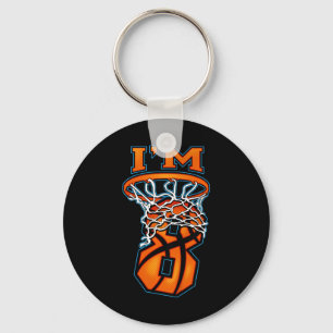 Kids Kids Bysketbyll I'm 8 Boy Girl 8th Birthday G Keychain