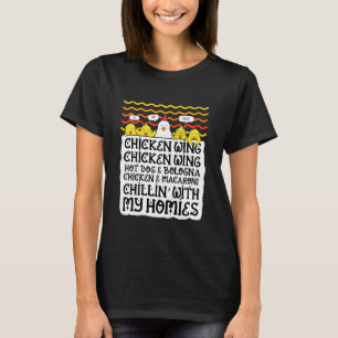 Kids Kids Chicken Wing Chicken Wing Hot Dog And Bo T-Shirt