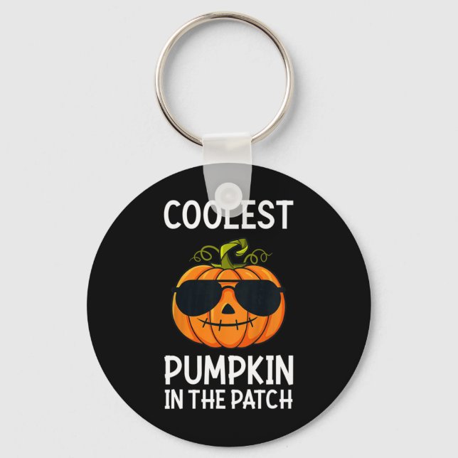 Kids Kids Coolest Pumpkin In The Patch Toddler Boy Keychain (Front)
