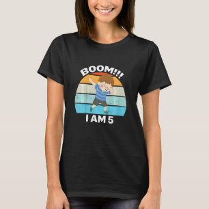 Kids Kids Dabbing Birthday 5 Years Old Birthday O T-Shirt