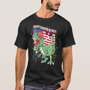 Kids Kids Happy Rawrth Of July Dinosaur T Rex 4th T-Shirt
