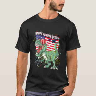 Kids Kids Happy Rawrth Of July Dinosaur T Rex 4th T-Shirt