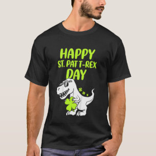 Kids Kids Happy St Pat Trex Day Dino St Patricks D T-Shirt