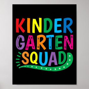 Kids Kids Kindergarten Squad Back To School  Poster