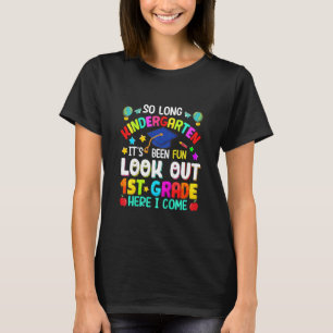 Kids Kids So Long Kindergarten 1st Grade Here I Co T-Shirt