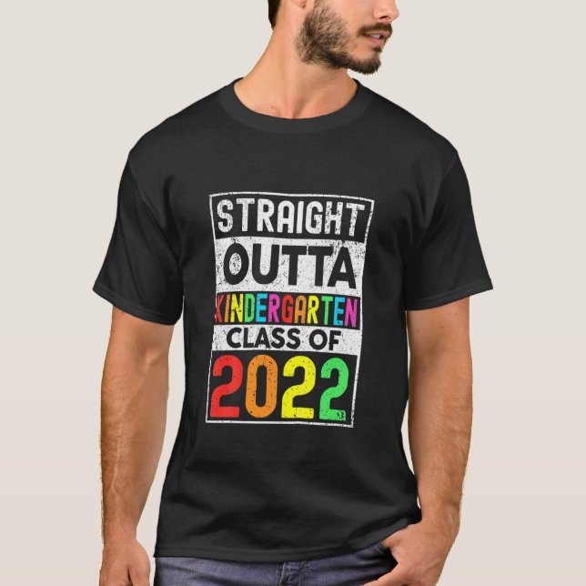 Kids Kids Straight Outta Kindergarten Class Of 202 T-Shirt (Front)