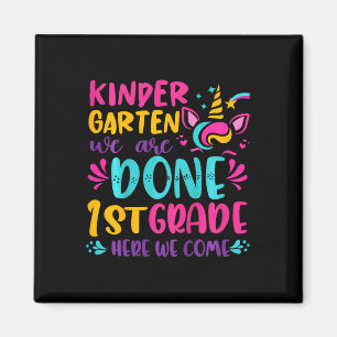 Kids Kindergarten Done 1st Grade Last Day Of Schoo Magnet