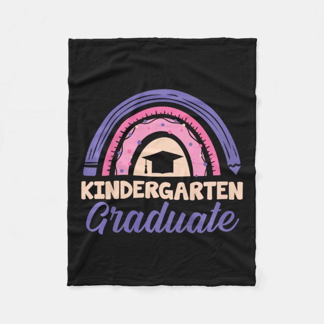 Kids Kindergarten Graduation Last Day Of School Ra Fleece Blanket (Front)