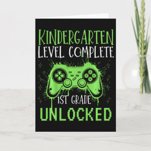 Kids Kindergarten Level Complete 1st Grade Unlocke Card