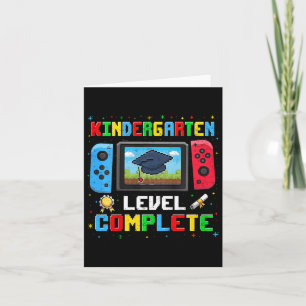 Kids Kindergarten Level Complete Last Day Of Schoo Card