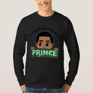 Kids Kindergarten Prince Lil Mr Black Melanin Boy T-Shirt