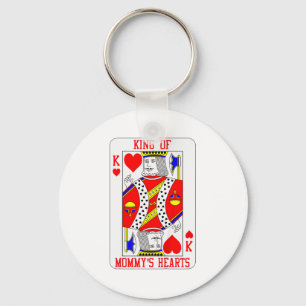 Kids King Of Mommys Heart Playing Card Baby Boy Va Keychain