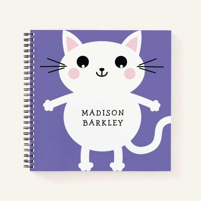 Kids Kitty Cat Cute Notebook (Front)