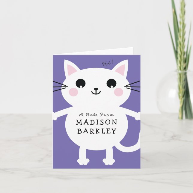 Kids Kitty Chat Cute Stationnaire (Devant)