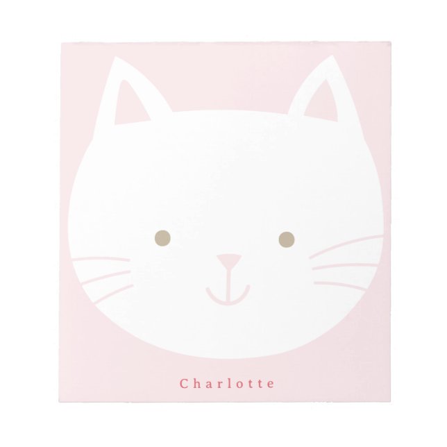 Kids Kitty Personalized notepads (Front)