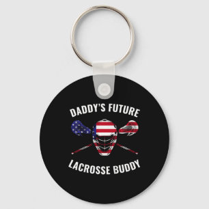 Kids Lacrosse Kids Boys Daddy's Future Lacrosse Bu Keychain