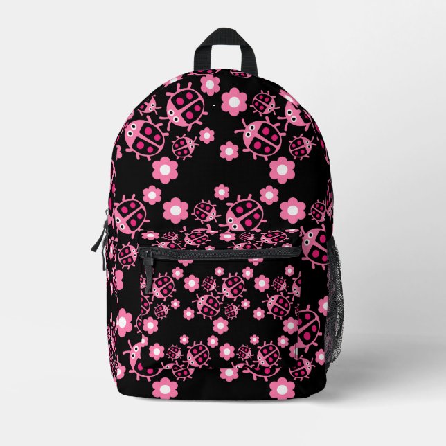 Kids Ladybird And ladybug  Printed Backpack (Front)