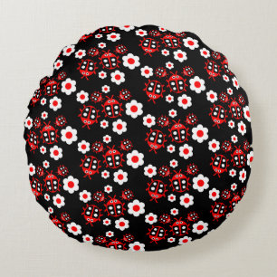 Kids ladybug round pillow