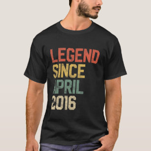 Kids Legend Since April 2016 5Th Birthday 5 Year O T-Shirt