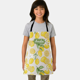 Kids Lemon Personalized Apron, Cook Baking BBQ  Apron