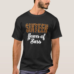 Kids Leopard Sixn Birthday 16 Year Old 16Th Birthd T-Shirt