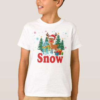 Kids Let It Snow Christmas T-Shirt