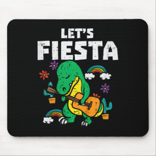 Kids Lets Fiesta Dino Trex Cute Toddler Boys Cinco Mouse Pad