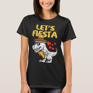 Kids Lets Fiesta Trex Taco Toddler Boys Cinco De M T-Shirt
