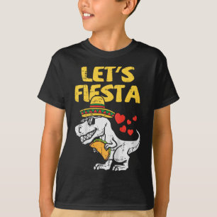 Kids Lets Fiesta Trex Taco Toddler Boys Cinco De M T-Shirt
