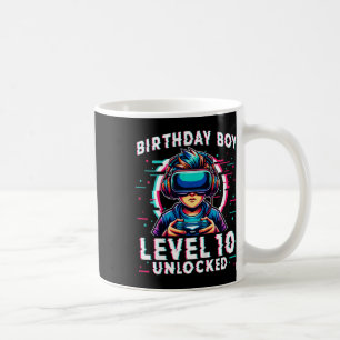 Kids Level 10 Unlocked 10 Years Old Birthday Gamer Coffee Mug