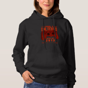 Kids Level 9 Unlocked Awesome Since 2013 Gamer 9 B Hoodie