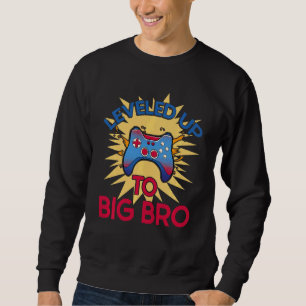 Kids Levelled Up To Big Bro Gamer Brother Sweatshirt