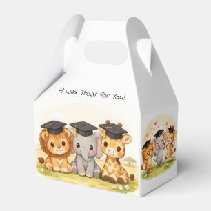 Kids Lion Elephant Giraffe Kindergarten Grad Party Favor Box
