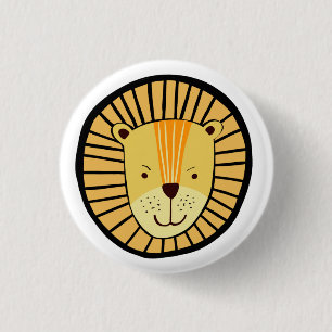 Kids Lion Jungle Animal 1 Inch Round Button