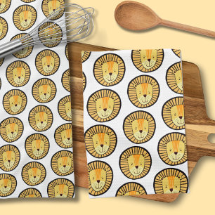 Kids Lion Jungle Animal Pattern Kitchen Towel