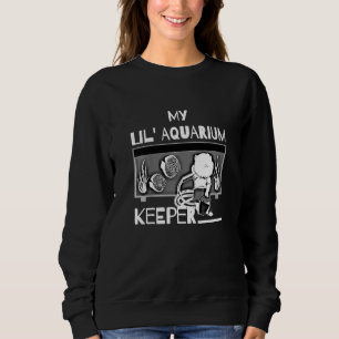 Kids Little Aquarium Keeper Childrens Mom Dad Fish Sweatshirt