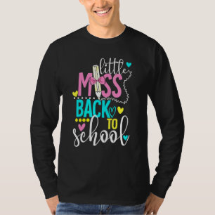 Kids Little Miss Back To School Girls Hello School T-Shirt