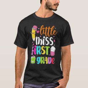 Kids Little Miss First Grade Shirt Back To School 