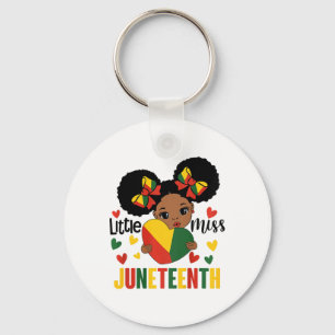 Kids Little Miss Juneteenth Black Girls Magictoddl Keychain
