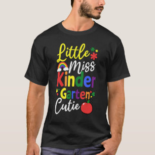 Kids Little Miss Kindergarten Cutie First Day Of S T-Shirt