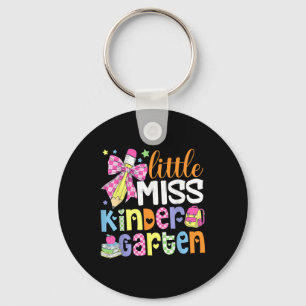 Kids Little Miss Kindergarten Girl Back To School Keychain