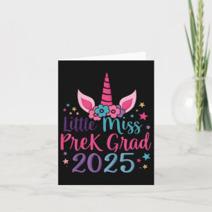 Kids Little Miss Pre-k Grad Preschool Girls Prek G Card
